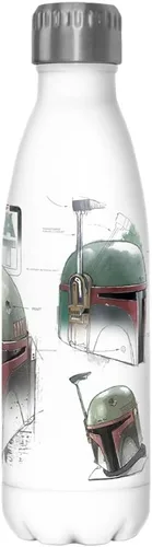 Vista 3 de Star Wars Helmet Schematics - Botella de agua de acero inoxidable de 17 onzas, 17 onzas, multicolor