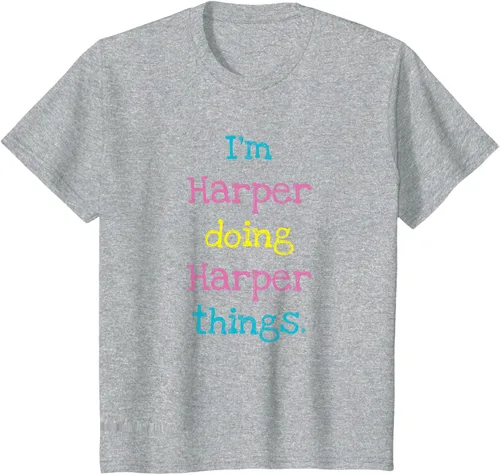 Vista 55 de Harper - Camiseta de regalo para niños con texto personalizado