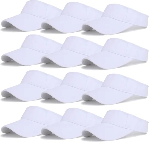 Vista 15 de Ultrafun Paquete de 12 sombreros con visera solar para mujeres y hombres