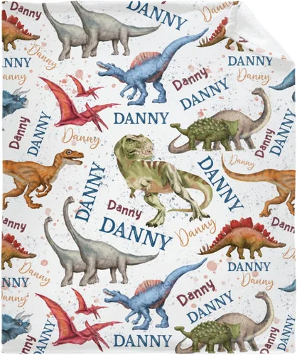 Vista 16 de Regalos de Mantas de Dinosaurio de Navidad Súper Suaves y Ligeras de Franela para Niños, Adultos, Adecuadas para Sofá, Cama, Campamento, Viajes