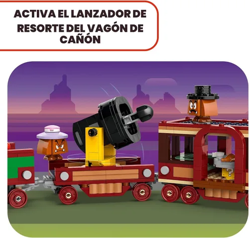 Vista 4 de LEGO Super Mario El Tren Expreso de Bowser - Juguetes de Construcción para Niños y Niñas, Edades 9+ Años - Juego de Simulación con Minifiguras