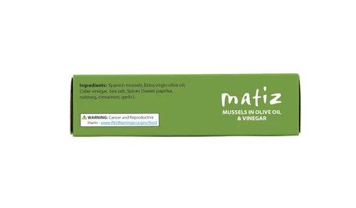 Vista 9 de Matiz Mejillones españoles en aceite de oliva virgen extra y vinagre de sidra de manzana 3.92 oz - 1 paquete Hecho a mano en Galicia, España