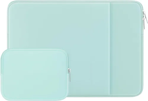 Vista 11 de RAINYEAR - Funda para laptop de 11 a 11.6 pulgadas con bolsillo y bolsa de Negro