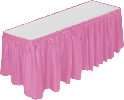 Vista 9 de DecorRack Falda de mesa, 29 pulgadas x 14 pies, sin BPA, desechable, reutilizable, rectangular, color negro (paquete de 1)