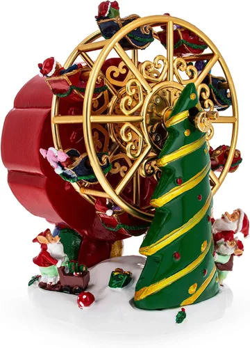 Vista 8 de Figura musical giratoria de rueda de la fortuna de Papá Noel