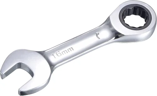 Vista 8 de uxcell Llave combinada de trinquete rechoncha de 0.236 in métrica 72 dientes 12 herramientas terminadas en caja de puntos, CR-V