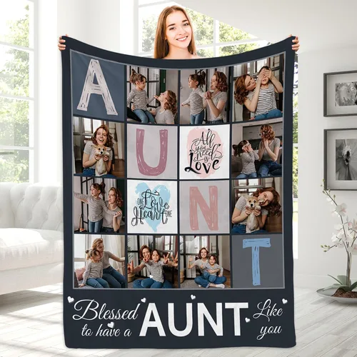 Vista 12 de Manta con fotos personalizada para novio, regalos del día de San Valentín, manta de fotos personalizada, regalos de novio de novia, regalos del día
