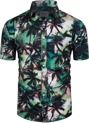 Vista 103 de TUNEVUSE Conjunto de camisas y pantalones cortos hawaianos para hombre, 2 piezas, trajes de playa con estampado de flores, traje tropical de verano
