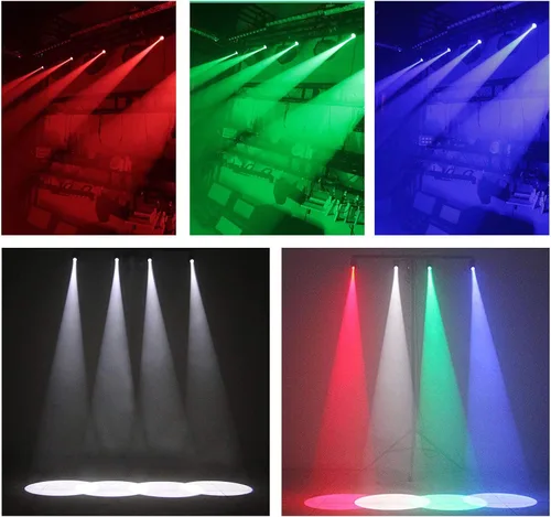 Vista 2 de Luz Pinspot, AQool Mini Foco de Bola de Espejo de 15W, Luces Pinspot de Haz LED RGBW Súper Brillante, Iluminación de Escenario con Control Remoto