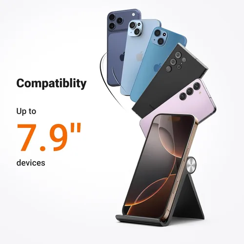 Vista 8 de UGREEN Soporte de teléfono celular para escritorio, portátil, plegable, ángulo ajustable, compatible con iPhone 17 Air 16 15 Pro Max 14 Plus, iPhone