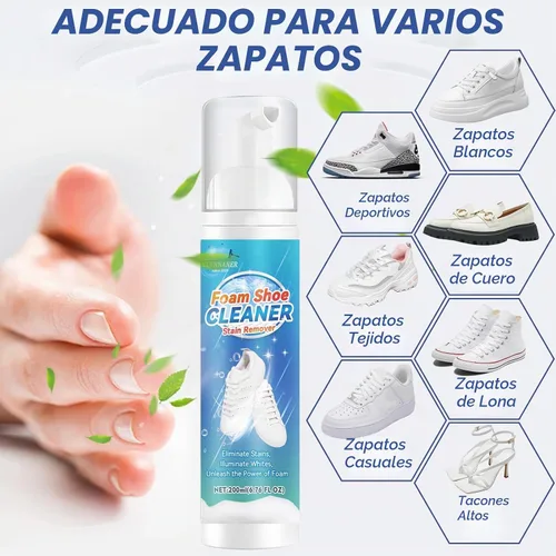 Vista 5 de White Shoe Cleaner, 6.76 Oz Shoe Cleaning Kit with Brush and Towel, Sneaker Cleaner Work on Leather, Knit, Canvas, Suede, PU