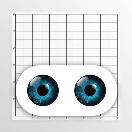 Vista 2 de KCD Calcomanía para controlador de auriculares de realidad virtual, Oculus Quest 2 ojos frontales, color azul