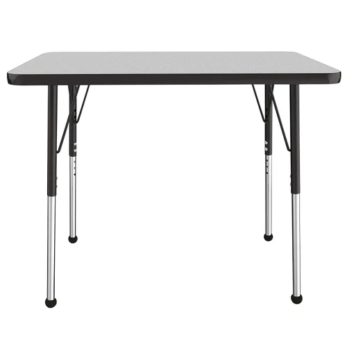 Vista 202 de FDP - Mesa rectangular para actividades escolares y de oficina (24 x 36 pulgadas), patas estándar con deslizadores giratorios, altura ajustable