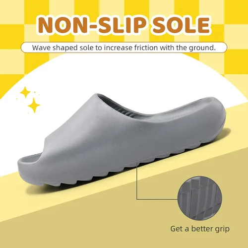 Vista 14 de Sandalias acolchadas para mujeres, hombres y niños, cómodas, antideslizantes, suaves, impermeables, para baño, ducha, sandalias acolchadas de suela