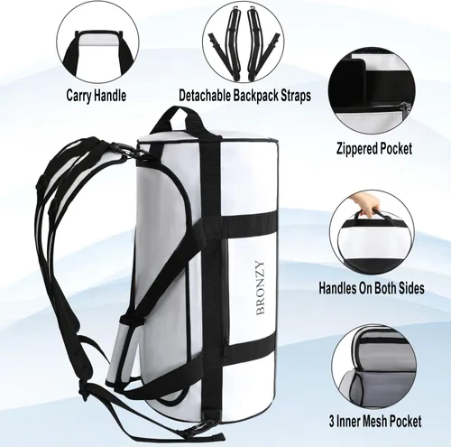 Vista 3 de Bolsa de gimnasio para mujeres y hombres, grandes bolsas de viaje deportivas, bolsas de fin de semana, bolsa de baile de entrenamiento, bolsa
