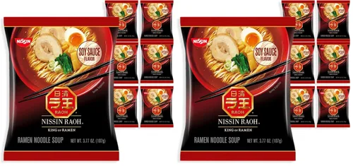 Vista 10 de Nissin RAOH - Sopa de fideos ramen, salsa de soja, 3.77 onzas (paquete de 6)