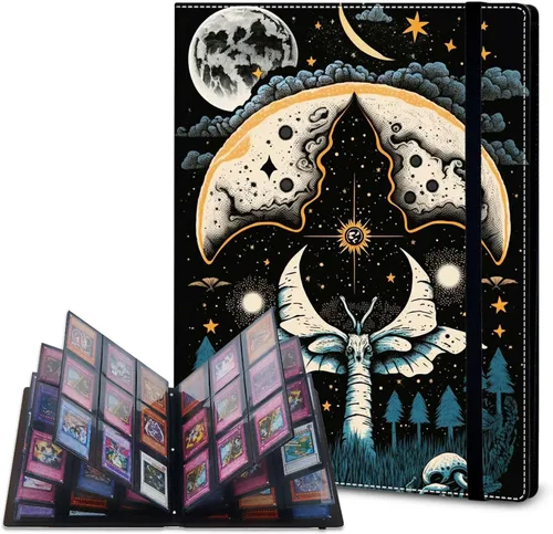 Vista 35 de Rossy Carpeta de tarjetas con 4 bolsillos, carpeta de tarjetas intercambiables, álbum de colección de tarjetas, para 160 tarjetas de carga lateral