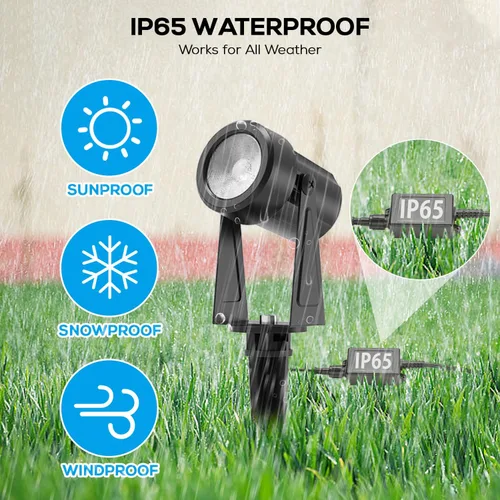 Vista 5 de SUNTHIN Iluminación de Paisaje Exterior con Controlador de Sensor de Anochecer a Amanecer, Paquete de 4