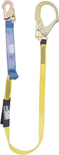 Vista 2 de Palmer Safety L112111 Cordón de Seguridad de Protección contra Caídas - Doble Pierna con Gancho para Varilla Corrugada, Amortiguador de Impacto