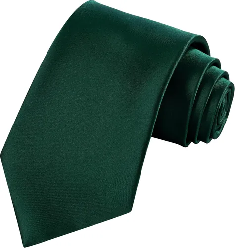 Vista 3 de TIE G - Juego de corbata negra formal y pañuelo de bolsillo en caja de regalo