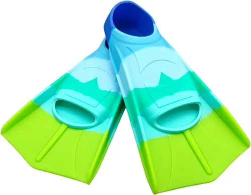 Vista 22 de Fadgesy - Aletas de entrenamiento de natación, cómodas aletas de silicona para nadar y bucear, tamaño adecuado para niños, niñas, niños y adultos