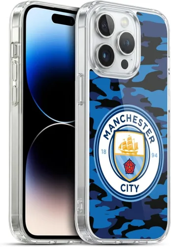 Vista 158 de Head Case Designs Funda de gel con licencia oficial del Manchester City Man City FC Blue Moon Badge Camou [protección de grado militar] compatible