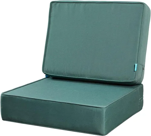 Vista 10 de ARTPLAN Cojines de asiento profundos para muebles de exterior, juego de cojines de asiento gruesos de 24 x 24 x 6 pulgadas, cojines de asiento