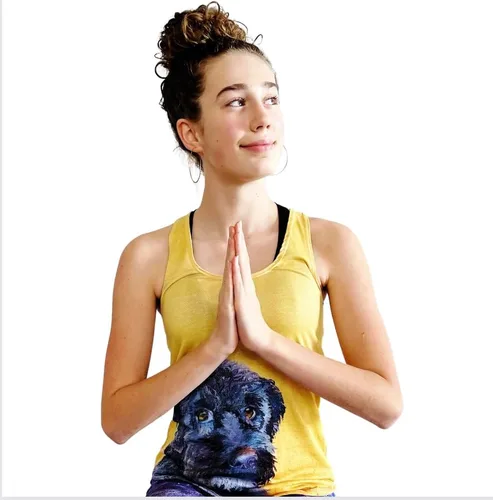 Vista 2 de Whimsy Fit Ropa casual y deportiva ligera, de colores brillantes, cómodas camisetas sin mangas