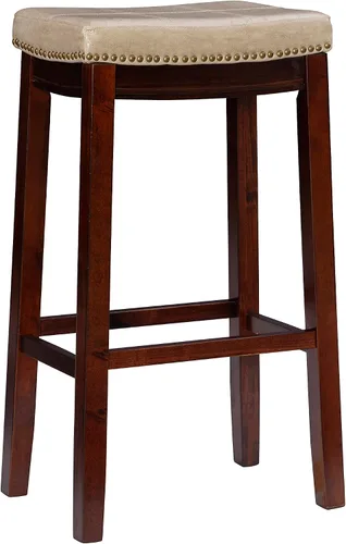 Vista 19 de Linon Claridge Taburete de mostrador, negro, 26 x 18 x 12.75 pulgadas