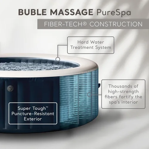 Vista 6 de INTEX PureSpa - Bañera de hidromasaje inflable para 6 personas con cubierta