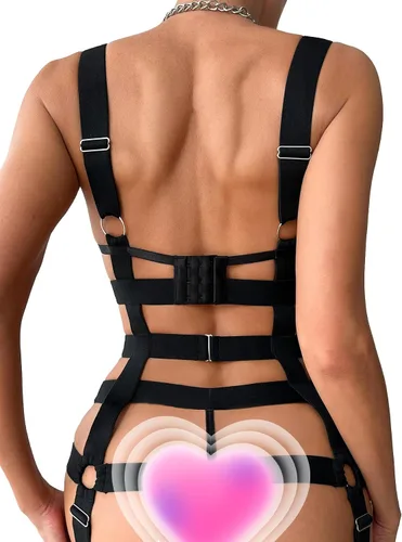 Vista 2 de LilosySexyCutoutStrappyUnderwireWomenLingerieSet