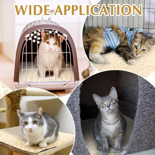 Vista 4 de Drydiet Paquete de 4 Almohadillas Autocalentadoras para Gatos Alfombrilla Térmica Lavable para Perros Sin Hogar Almohadillas Térmicas para Perreras