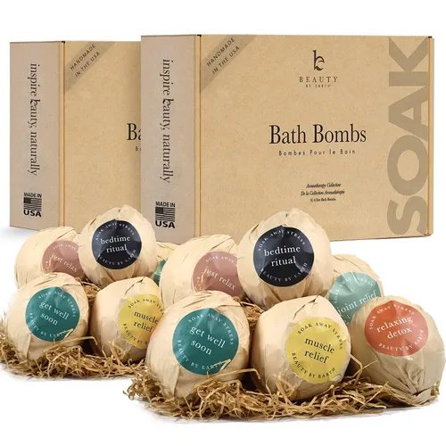 Vista 9 de Bath Bombs Gift Set - USA Made with Organic & Natural Ingredients