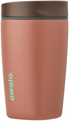 Vista 39 de Owala SmoothSip Slider - Vaso de café aislado de acero inoxidable, reutilizable, taza de café helado, taza de viaje para café caliente, sin BPA, 12