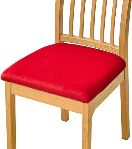 Vista 11 de Fundas de terciopelo para asiento de silla, fundas elásticas para sillas de comedor, fundas de asiento suaves y antideslizantes, fundas de asiento