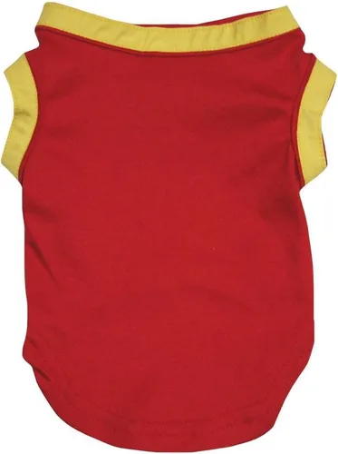 Vista 2 de Petitebella Plain Spain - Camisa para perro (rojo/bandera, talla XS)