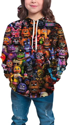 Vista 4 de WAYASDCU Boys and Girls Hoodie Teen 3D Printed Pullover Sweatshirt Kids Cartoon Game Sports Tops