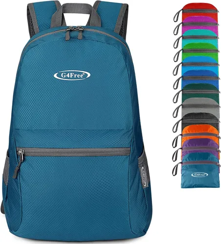 Vista 12 de G4Free Mochila plegable ligera de 20L para viajes, senderismo, mochila plegable para hombres y mujeres
