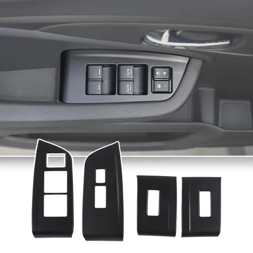 Vista 10 de Cubierta del panel del interruptor de elevación de ventana para Honda Pilot 2016-2022, accesorios para controlador de ventana, marco de puerta