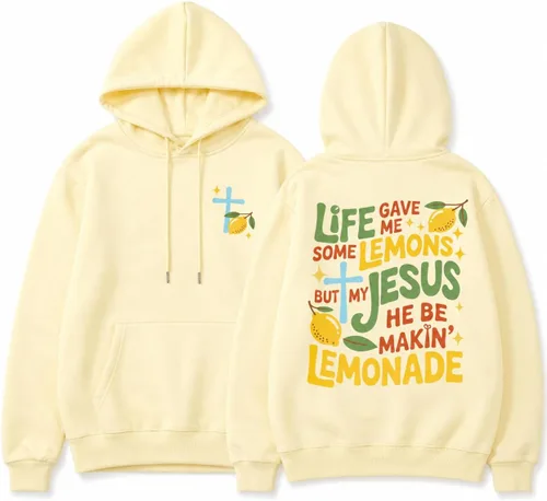 Vista 20 de BANGELY Sudadera Fe Sobre el Miedo para Mujeres, Sudadera Cristiana con Gráfico, Dichos Religiosos Cristianos, Jersey de Biblia, Tops de Pullover