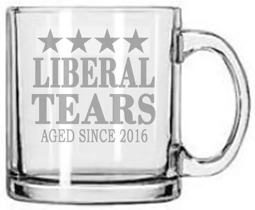 Vista 5 de Liberal Tears Republican Idea Copa de vino (vaso de cerveza de 16 onzas)