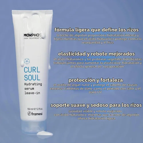 Vista 4 de MORPHOSIS Curl Soul - Suero hidratante sin enjuague