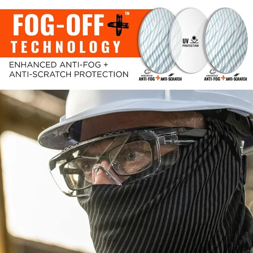 Vista 4 de Ergodyne Skullerz OSMIN OTG - Lentes de seguridad, antiniebla, antiarañazos