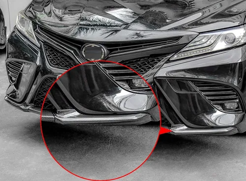 Vista 6 de X xotic tech alerón para parachoques delantero, labio, divisor de barbilla, cubierta de esquina, patrón de fibra de carbono, compatible con Toyota