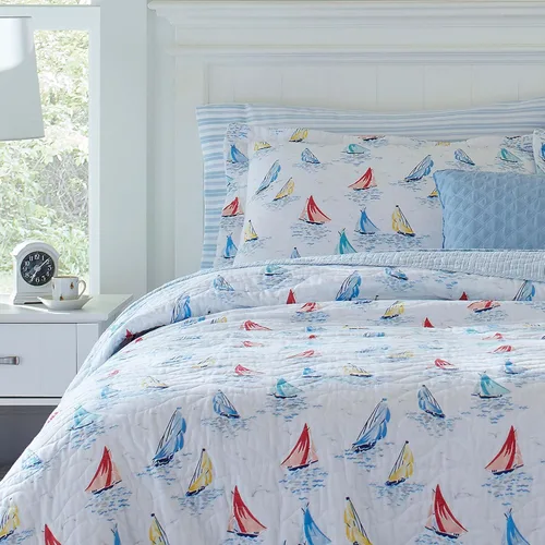 Vista 9 de Laura Ashley Home - Colección Ahoy - Juego de edredón - 100% algodón, reversible, ligero y transpirable, prelavado para mayor suavidad, King