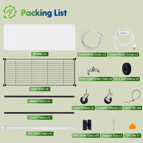 Vista 8 de FREELICHT Soporte para plantas con luz de cultivo de 5 niveles