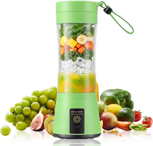 Vista 13 de Mini Personal Size Portable Blender - 375ml Small Blender Make Smoothies Blush
