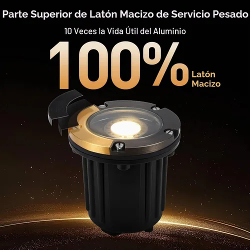 Vista 4 de Gardenreet - Luces de pozo de latón, 12 V de bajo voltaje con cable 2700 K