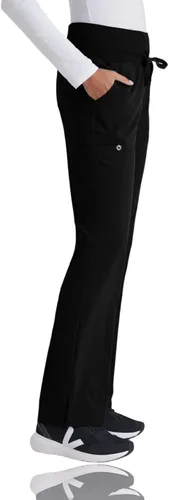 Vista 3 de BARCO One. Pantalón de uniforme médico, de pierna recta, tipo cargo, con 4 bolsillos, para mujer.