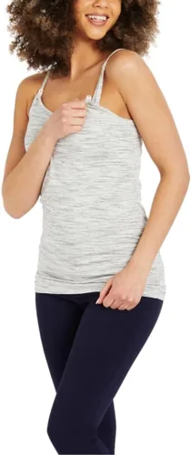 Vista 13 de Motherhood Maternity Camiseta sin mangas de lactancia con clip para mujer con correas ajustables y brasier integrado para lactancia materna